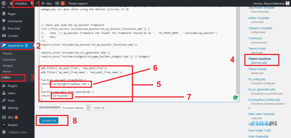 How-To-Change-The-Default-Wordpress-Email-Address-Single-Site-1-1-1024x486