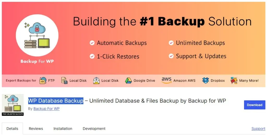 WP Database Backup Plugin