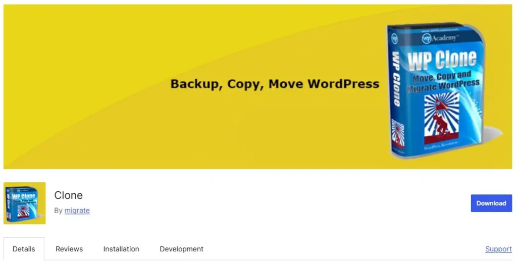 Wp Clone Backup Plugin