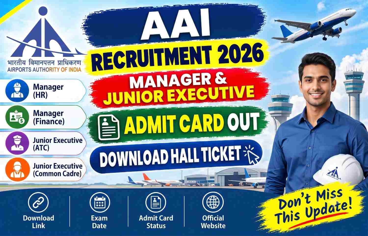 AAI Manager and Junior Executive Admit Card 2026 Out, Download Hall Ticket